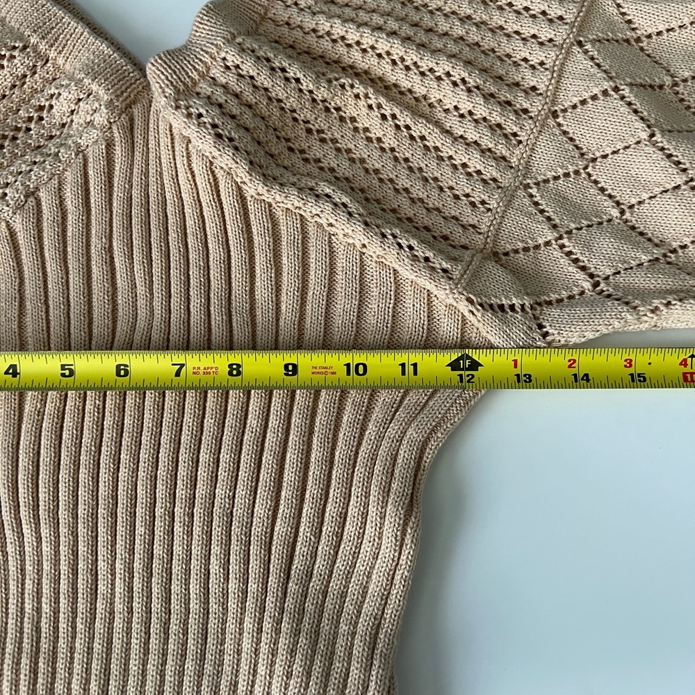 Cupshe Stretchy Elegant Tan Knit Sweater Dress - S - NWT - Picture 4 of 9